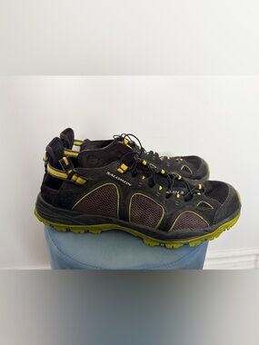 Salomon Men's Black with Neon Green Trail Sandal Sneaker - 11